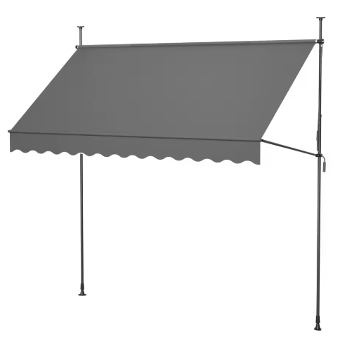Balkon Zonnescherm met Klem – Verstelbaar 300 cm, Zonwering voor Balkon en Terras