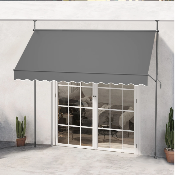 Balkon Zonnescherm met Klem – Verstelbaar 300 cm, Zonwering voor Balkon en Terras