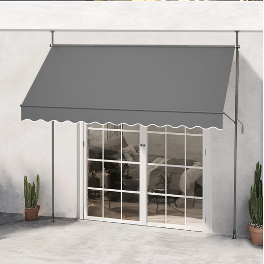 Balkon Zonnescherm met Klem – Verstelbaar 300 cm, Zonwering voor Balkon en Terras