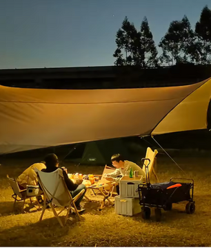 Grote Camping Tarp 510 x 510 cm – Waterdicht Octagon Zonnescherm voor Outdoor en Strand
