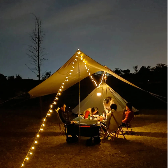 Grote Camping Tarp 510 x 510 cm – Waterdicht Octagon Zonnescherm voor Outdoor en Strand