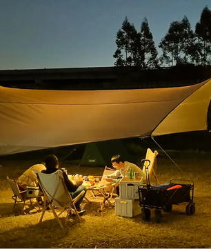 Grote Camping Tarp 510 x 510 cm – Waterdicht Octagon Zonnescherm voor Outdoor en Strand