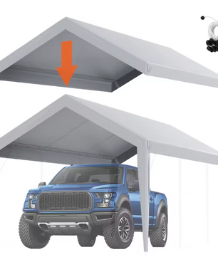 Carport Dakzeil Vervanging – Waterdicht UV-Beschermd Afdekzeil met Elastische Bevestiging