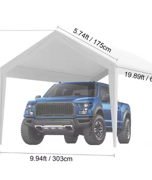 Carport Dakzeil Vervanging – Waterdicht UV-Beschermd Afdekzeil met Elastische Bevestiging