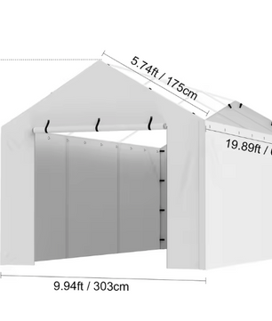 Carport Dakzeil Vervanging – Waterdicht UV-Beschermd Afdekzeil met Elastische Bevestiging