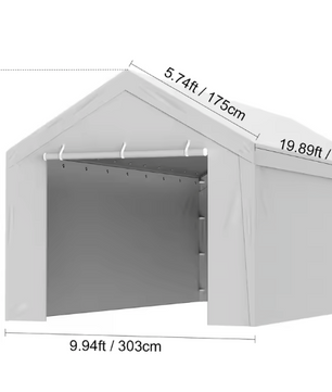 Carport Dakzeil Vervanging – Waterdicht UV-Beschermd Afdekzeil met Elastische Bevestiging