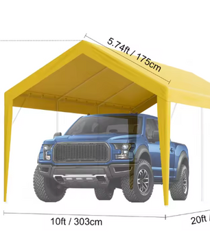 Carport Dakzeil Vervanging – Waterdicht UV-Beschermd Afdekzeil met Elastische Bevestiging