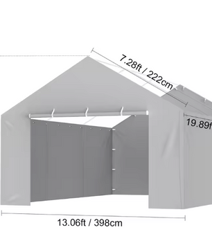Carport Dakzeil Vervanging – Waterdicht UV-Beschermd Afdekzeil met Elastische Bevestiging