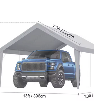 Carport Dakzeil Vervanging – Waterdicht UV-Beschermd Afdekzeil met Elastische Bevestiging