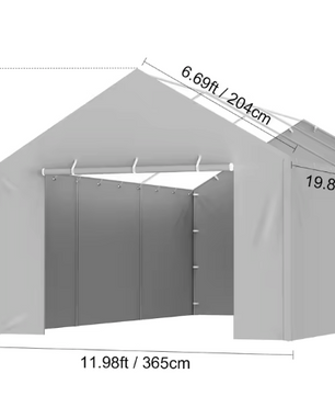 Carport Dakzeil Vervanging – Waterdicht UV-Beschermd Afdekzeil met Elastische Bevestiging