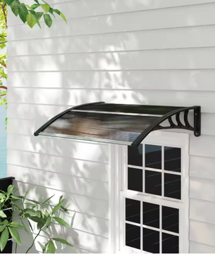 Deurluifel 120 x 75 cm – Transparant Polycarbonaat Afdak met UV-Bescherming