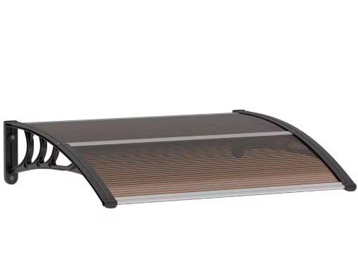 Deurluifel 120 x 75 cm – Transparant Polycarbonaat Afdak met UV-Bescherming