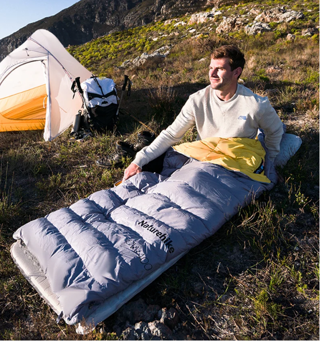 Ultralichte Donzen Slaapzak – 650FP Warmte, Compact en Ideaal voor Camping en Trekking