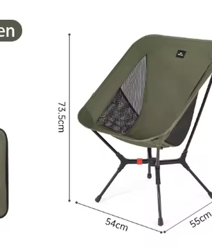 Ultralichte Opvouwbare Campingstoel – Aluminium Frame, Compact en Draagbaar tot 200 kg