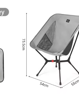 Ultralichte Opvouwbare Campingstoel – Aluminium Frame, Compact en Draagbaar tot 200 kg