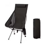 Opvouwbare Campingstoel met Hoofdsteun – Lichtgewicht Aluminium Outdoor Stoel voor Camping en Reizen