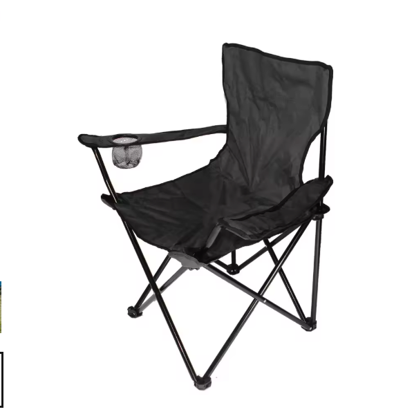Opvouwbare Campingstoel 50 x 50 x 80 cm – Met Bekerhouder, Draagbaar en Stevig tot 130 kg
