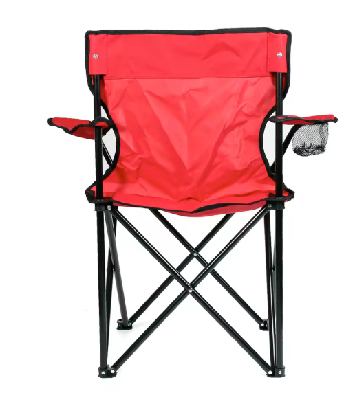 Opvouwbare Campingstoel 50 x 50 x 80 cm – Met Bekerhouder, Draagbaar en Stevig tot 130 kg