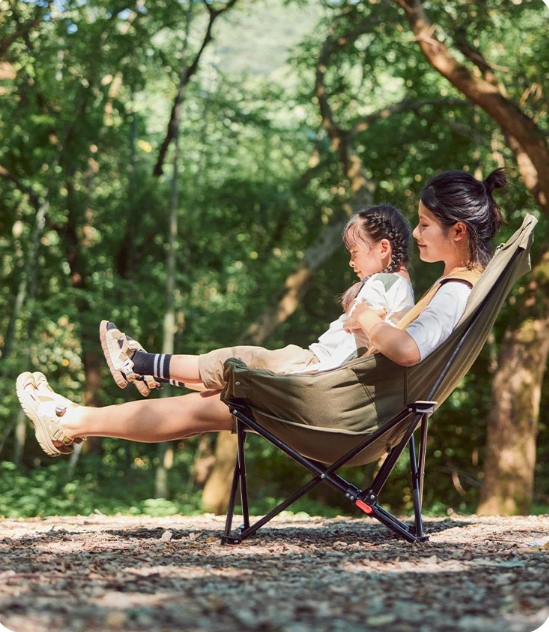 Hoge Rug Campingstoel – Opvouwbare Moon Chair met Comfortabele Vulling voor Outdoor en Camping