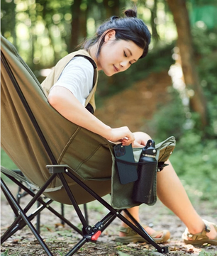 Hoge Rug Campingstoel – Opvouwbare Moon Chair met Comfortabele Vulling voor Outdoor en Camping