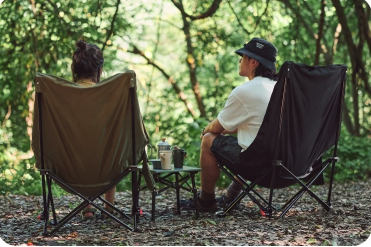 Hoge Rug Campingstoel – Opvouwbare Moon Chair met Comfortabele Vulling voor Outdoor en Camping