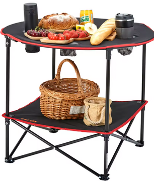 Opvouwbare Campingtafel – Lichtgewicht Outdoor Bijzettafel van 600D Oxford en Staal