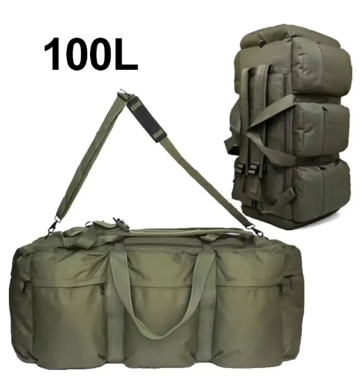 Tactische Reistas 100L – Grote Duffel Backpack met Meerdere Vakken voor Camping en Reizen