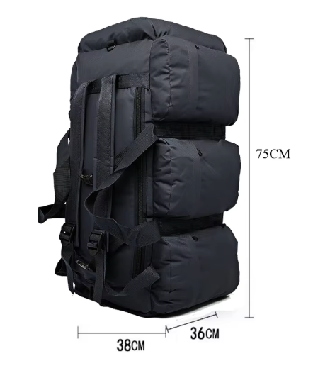 Tactische Reistas 100L – Grote Duffel Backpack met Meerdere Vakken voor Camping en Reizen