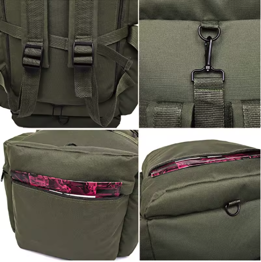 Tactische Reistas 100L – Grote Duffel Backpack met Meerdere Vakken voor Camping en Reizen
