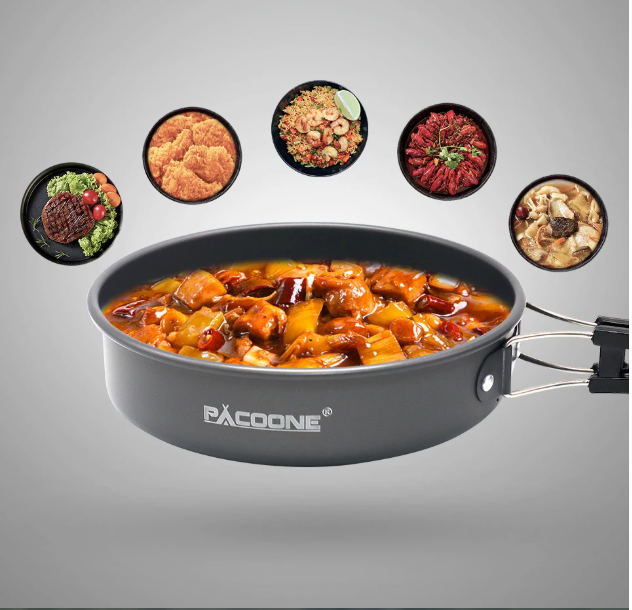 Camping Kookset Aluminium – Compacte Pannenset met Waterkoker voor Hiking en Outdoor