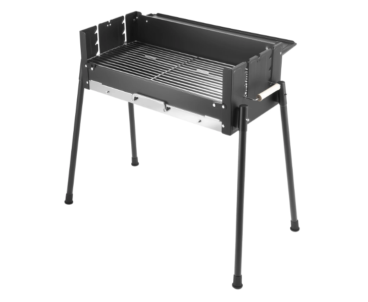 Opvouwbare Houtskool BBQ Grill 70 cm – RVS Barbecue voor Camping en Outdoor