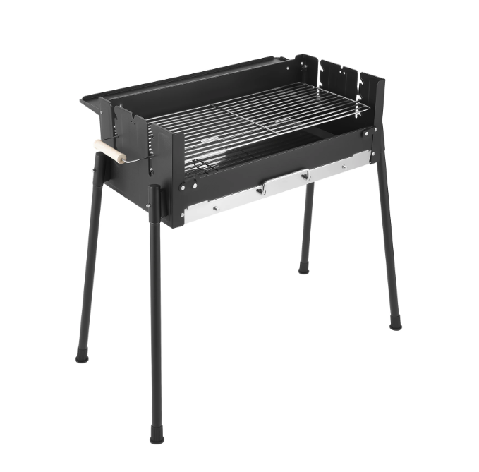 Opvouwbare Houtskool BBQ Grill 70 cm – RVS Barbecue voor Camping en Outdoor