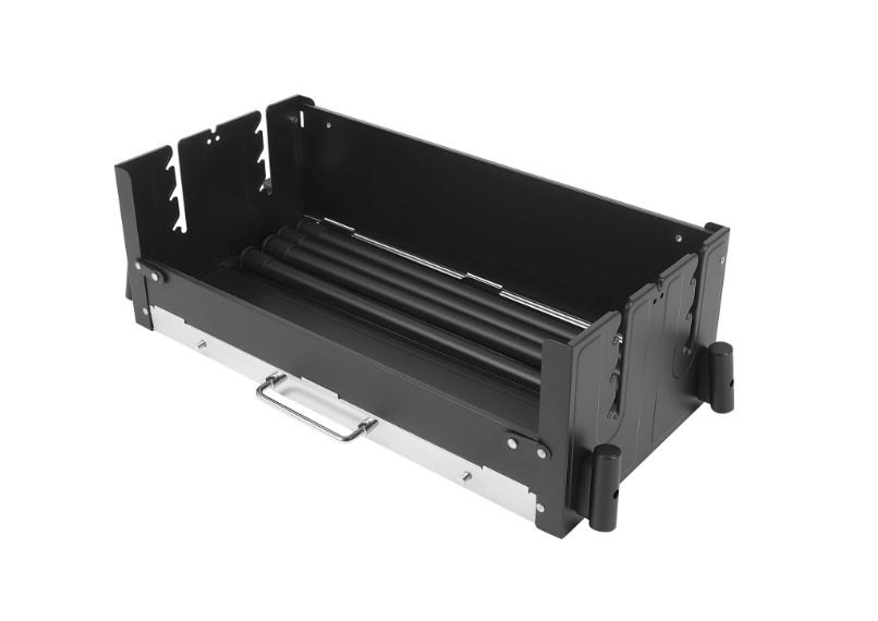 Opvouwbare Houtskool BBQ Grill 70 cm – RVS Barbecue voor Camping en Outdoor