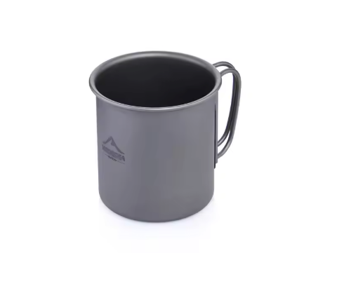 Titanium Camping Mok met Deksel – Lichtgewicht Outdoor Beker voor Hiking en Camping