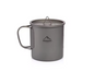 Titanium Camping Mok met Deksel – Lichtgewicht Outdoor Beker voor Hiking en Camping