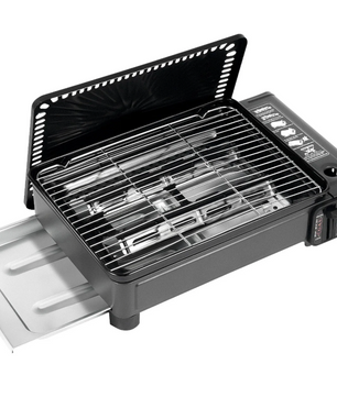 Draagbare Gas BBQ Grill – Butaan Kooktoestel met Grillrooster en Draagkoffer voor Outdoor