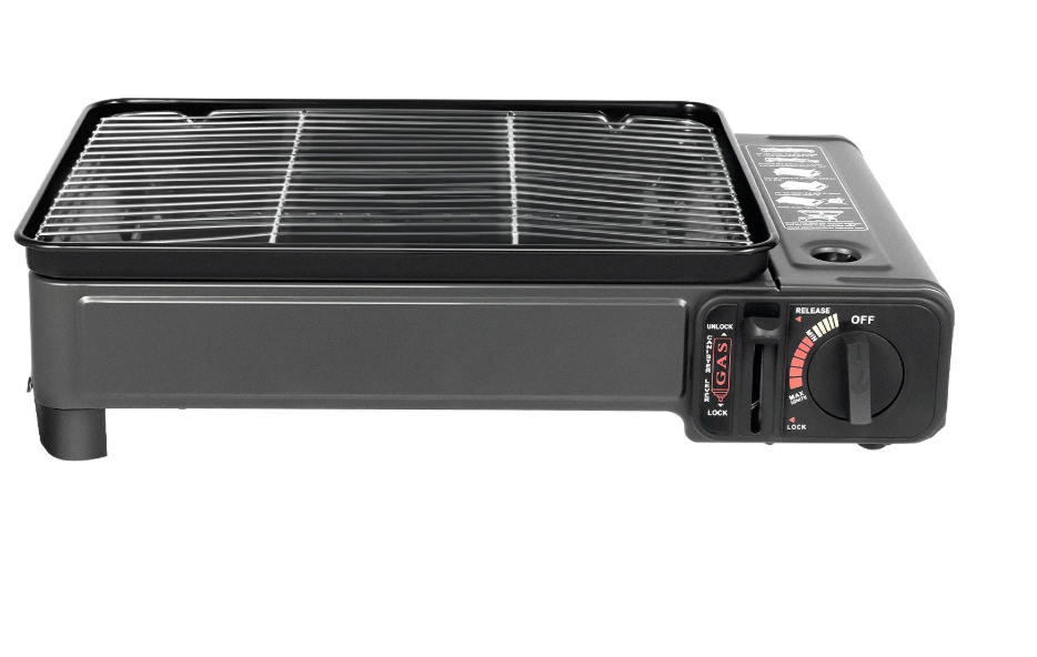 Draagbare Gas BBQ Grill – Butaan Kooktoestel met Grillrooster en Draagkoffer voor Outdoor