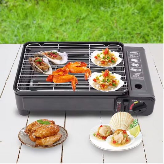 Draagbare Butaan Gas BBQ – Camping Grill Kooktoestel met Accessoires voor Outdoor