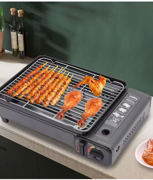 Draagbare Butaan Gas BBQ – Camping Grill Kooktoestel met Accessoires voor Outdoor