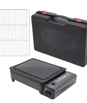 Draagbare Butaan Gas BBQ – Camping Grill Kooktoestel met Accessoires voor Outdoor