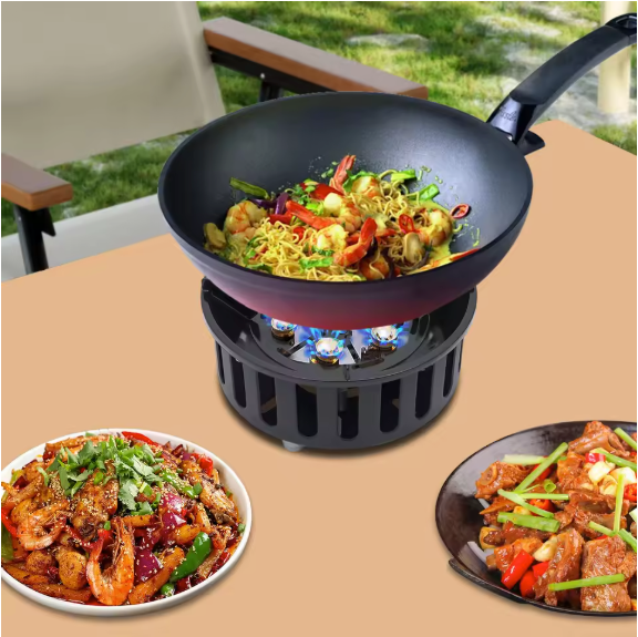 Draagbaar Camping Kooktoestel 21000W – Butaan Gasbrander met Adapters voor Outdoor Koken
