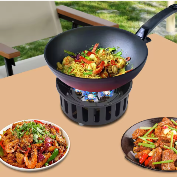 Draagbaar Camping Kooktoestel 21000W – Butaan Gasbrander met Adapters voor Outdoor Koken