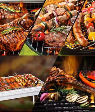 Opvouwbare Houtskool BBQ Grill – RVS Barbecue voor Camping, Picknick en Tuin