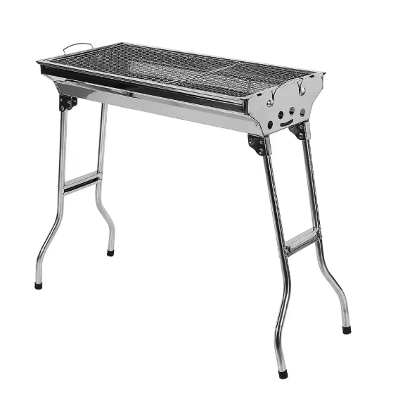 Opvouwbare Houtskool BBQ Grill – RVS Barbecue voor Camping, Picknick en Tuin