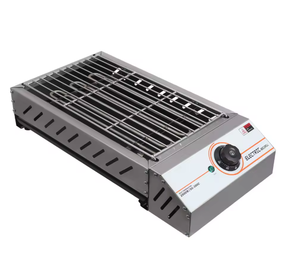 Elektrische BBQ Grill 2.5KW – RVS Tafelbarbecue met Instelbare Temperatuur voor Binnen en Outdoor