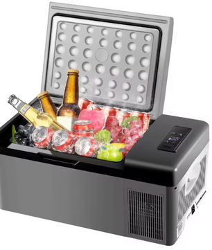 Draagbare Auto Koelbox 15L – Compressor Koelkast met Vriesfunctie 12V/24V voor Camping en Reizen