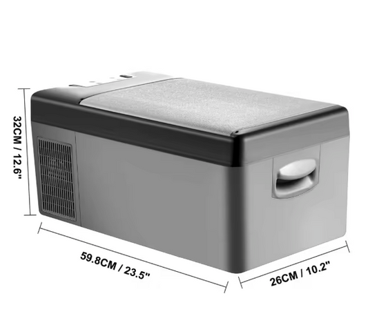 Draagbare Auto Koelbox 15L – Compressor Koelkast met Vriesfunctie 12V/24V voor Camping en Reizen