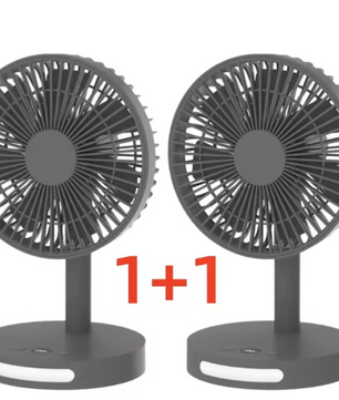 Draagbare USB Ventilator 3600mAh – Stille Bureau Ventilator met 5 Snelheden en Nachtlamp