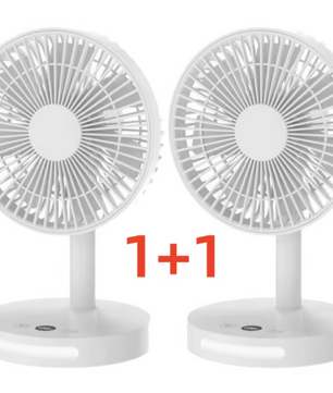 Draagbare USB Ventilator 3600mAh – Stille Bureau Ventilator met 5 Snelheden en Nachtlamp