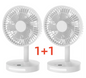 Draagbare USB Ventilator 3600mAh – Stille Bureau Ventilator met 5 Snelheden en Nachtlamp